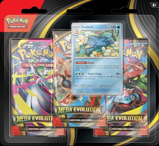 Mega Evolution 3-Pack Blister - Golduck – Blister
