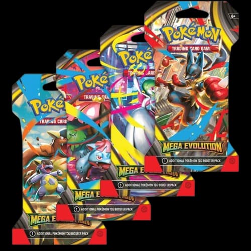 Mega Evolution Sleeved Booster Pack Art Bundle (Set of 4) – Booster Pack