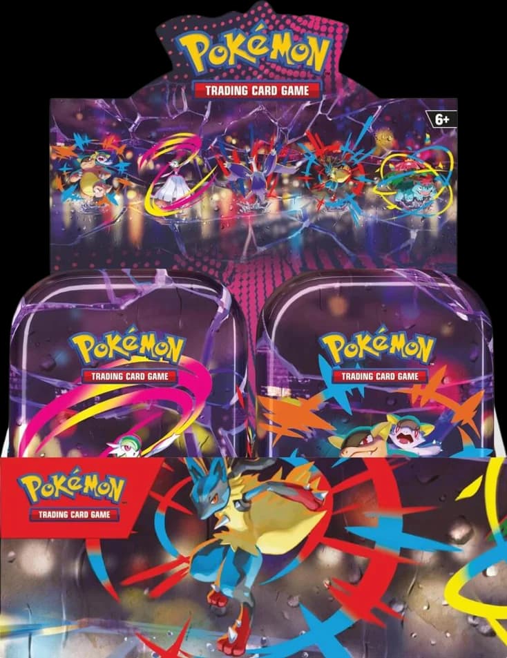 Mega Evolution Mega Heroes Mini Tin Display – Tin
