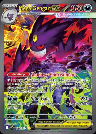 Mega Gengar ex #284/217 Holo Pokémon card