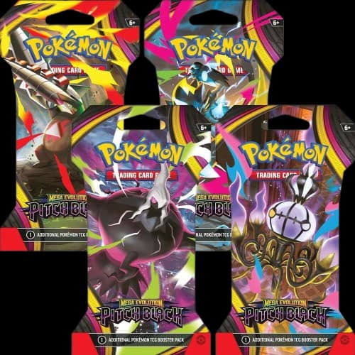 Pitch Black Sleeved Booster Pack Art Bundle (Set of 4) – Booster Pack