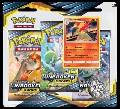 Unbroken Bonds 3-Pack Blister - Typhlosion – Blister