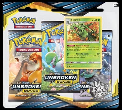 Unbroken Bonds 3-Pack Blister - Sceptile – Blister