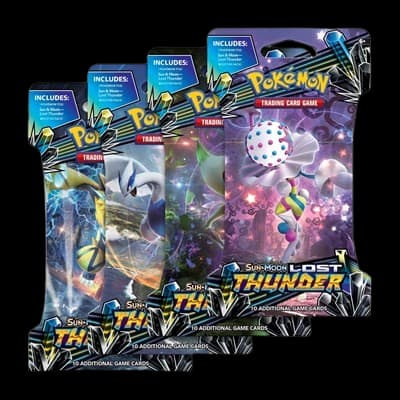 Lost Thunder Sleeved Booster Pack Art Bundle (Set of 4) – Booster Pack