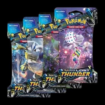 Lost Thunder Sleeved Booster Pack Art Bundle (Set of 4)