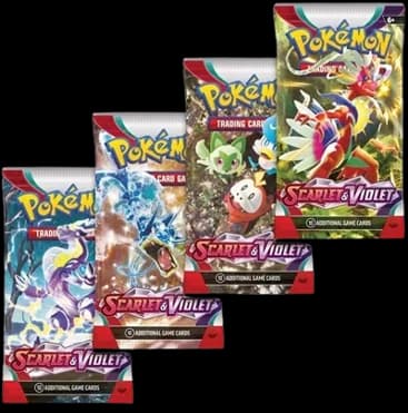 Scarlet & Violet Booster Pack Art Bundle (Set of 4)