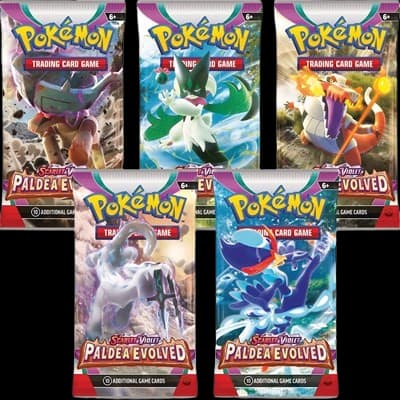 Paldea Evolved Booster Pack Art Bundle (Set of 5) – Booster Pack