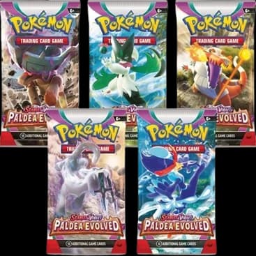 Paldea Evolved Booster Pack Art Bundle (Set of 5)