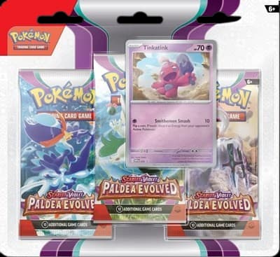 Paldea Evolved 3-Pack Blister - Tinkatink – Tin