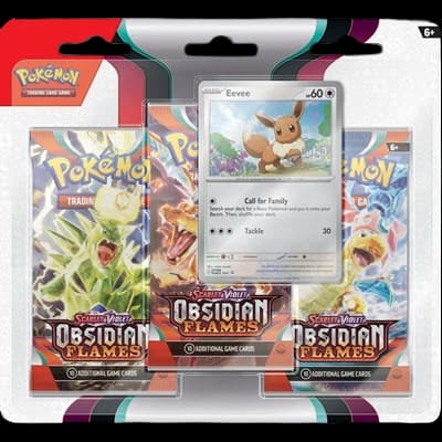 Obsidian Flames 3-Pack Blister - Eevee – Blister