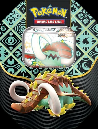 Paldean Fates International Tin - Great Tusk ex – Tin