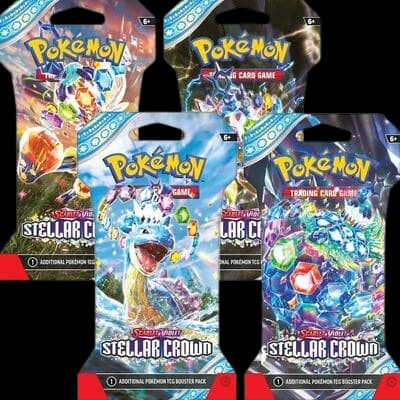 Stellar Crown Sleeved Booster Pack Bundle (Set of 4) – Booster Pack