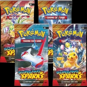Surging Sparks Booster Pack Art Bundle (Set of 4)
