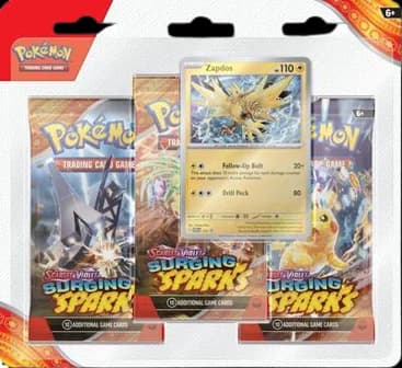 Surging Sparks 3-Pack Blisters - Zapdos