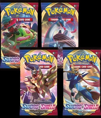 Sword & Shield Base Set Booster Pack Art Bundle (Set of 4) – Booster Pack