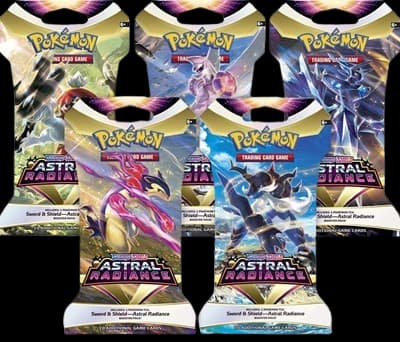 Astral Radiance Sleeved Booster Pack Art Bundle (Set of 5) – Booster Pack