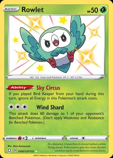 Rowlet #SV001/SV122 Pokémon card