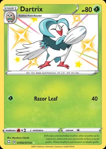 Dartrix #SV002/SV122 Pokémon card