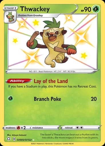 Thwackey #SV005/SV122 Pokémon card