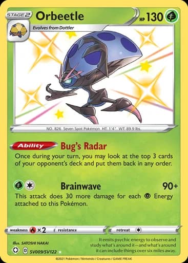 Orbeetle #SV009/SV122 Pokémon card