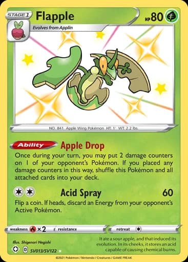 Flapple #SV013/SV122 Pokémon card