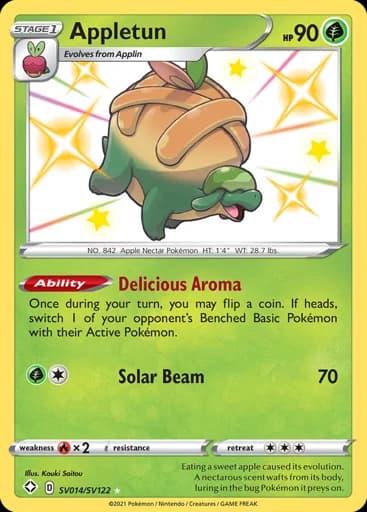 Appletun #SV014/SV122 Pokémon card