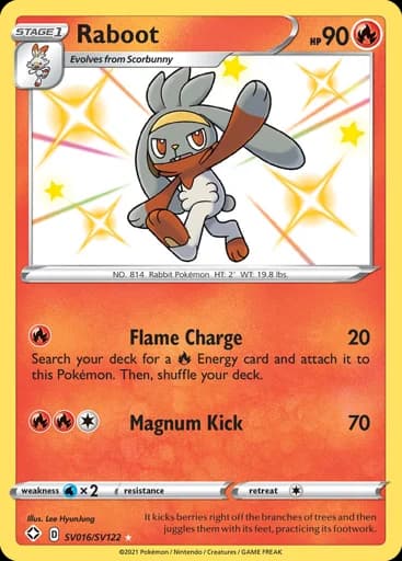 Raboot #SV016/SV122 Pokémon card