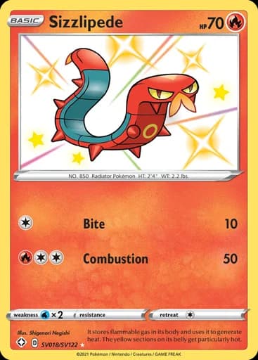 Sizzlipede #SV018/SV122 Pokémon card