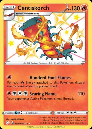 Centiskorch #SV019/SV122 Pokémon card
