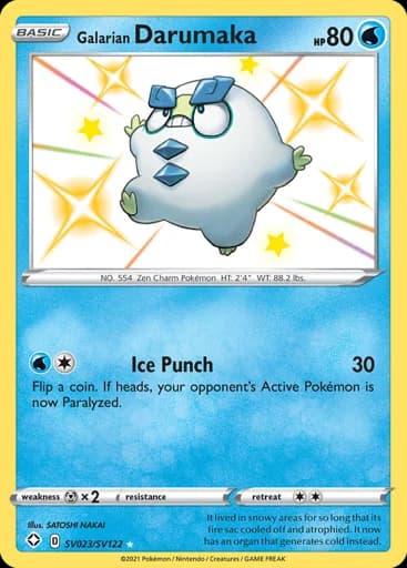 Galarian Darumaka #SV023/SV122 Pokémon card