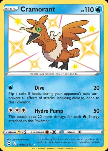 Cramorant #SV030/SV122 Pokémon card