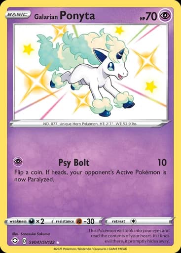 Galarian Ponyta #SV047/SV122 Pokémon card