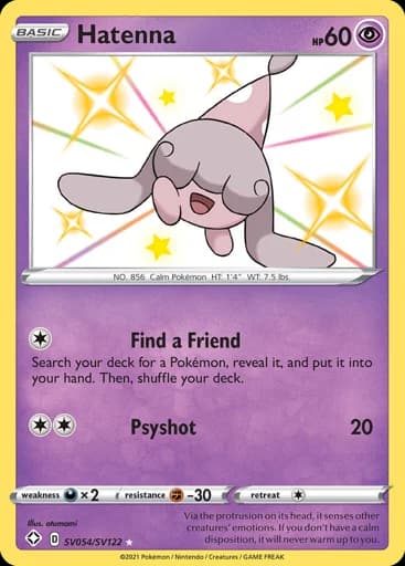 Hatenna #SV054/SV122 Pokémon card