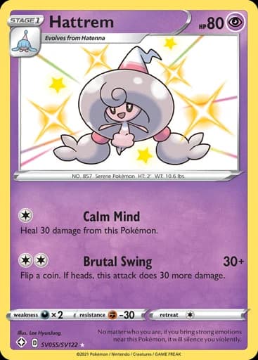 Hattrem #SV055/SV122 Pokémon card