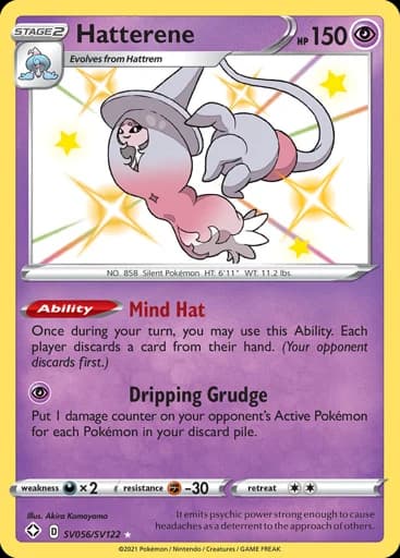 Hatterene #SV056/SV122 Pokémon card