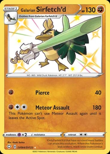 Galarian Sirfetch'd #SV064/SV122 Pokémon card