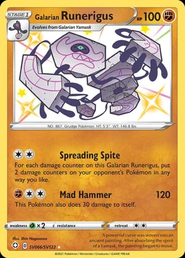 Galarian Runerigus #SV066/SV122 Pokémon card