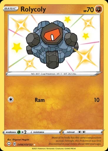 Rolycoly #SV067/SV122 Pokémon card