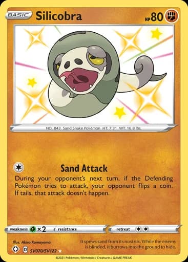 Silicobra #SV070/SV122 Pokémon card