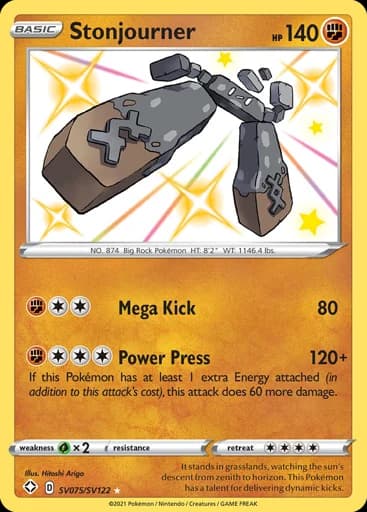 Stonjourner #SV075/SV122 Pokémon card