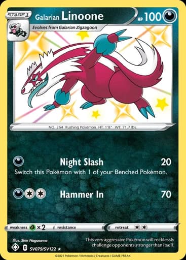 Galarian Linoone #SV079/SV122 Pokémon card