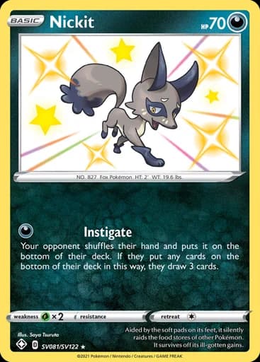 Nickit #SV081/SV122 Pokémon card