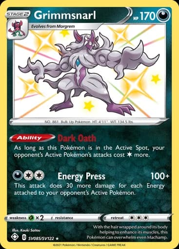 Grimmsnarl #SV085/SV122 Pokémon card