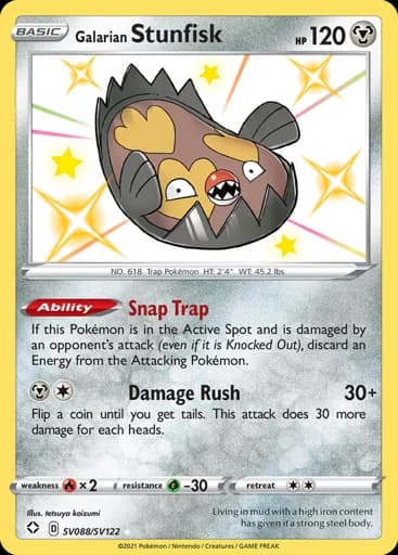 Galarian Stunfisk #SV088/SV122 Pokémon card