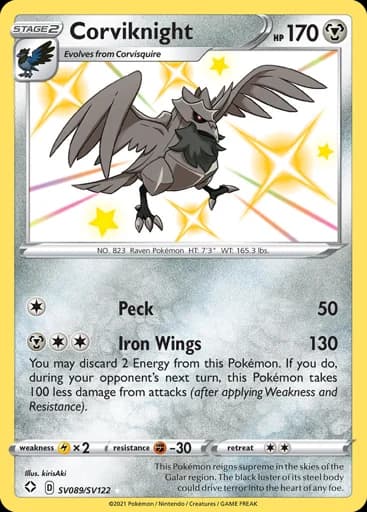 Corviknight #SV089/SV122 Pokémon card