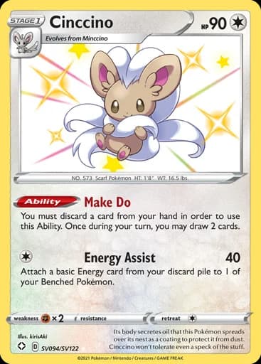 Cinccino #SV094/SV122 Pokémon card