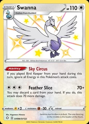 Swanna #SV096/SV122 Pokémon card