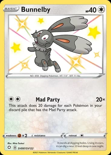Bunnelby #SV097/SV122 Pokémon card