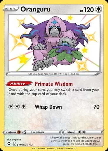 Oranguru #SV098/SV122 Pokémon card