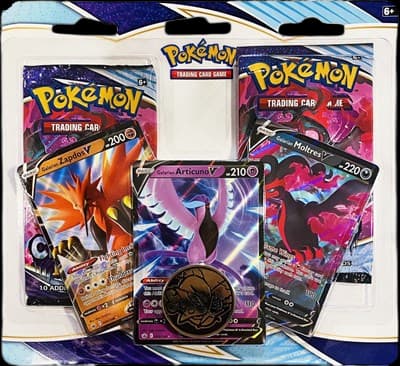 Chilling Reign 2-Pack Blister - Galarian Zapdos V, Articuno V, Moltres V – Blister